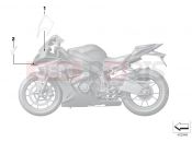 Adhesive label, fairing top section - BMW Motorrad S 1000 RR 15 (0D10,0D21) 2016