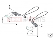 Turn signals, front - BMW Motorrad S 1000 RR 15 (0D10,0D21) 2016