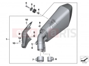 Rear muffler - BMW Motorrad S 1000 XR (0D03, 0D13) 2016