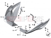 Engine spoiler - BMW Motorrad S 1000 XR (0D03, 0D13) 2016
