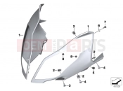 Trim panel upper part - BMW Motorrad S 1000 XR (0D03, 0D13) 2016