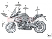 Stick-on label - BMW Motorrad S 1000 XR (0D03, 0D13) 2016