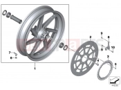 Forged wheel, front - BMW Motorrad S 1000 XR (0D03, 0D13) 2016