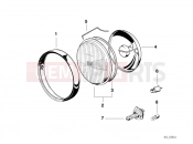 BMW Motorrad BMW 1995 R-Models 4V R 850 R 94 (0401,0406) Headlight single parts, authorities