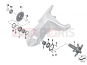 BMW Motorrad BMW 2018 C-Models C 650 GT 16 (0C05, 0C15) Rear swing arm, driveshaft