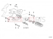 BMW Motorrad BMW 1997 R-Models 4V R 850 R 94 (0401,0406) Footpeg plate/Front footpeg
