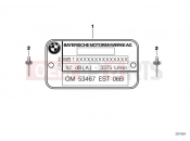 BMW Motorrad BMW 1997 R-Models 4V R 850 R 94 (0401,0406) Type plate / notice label