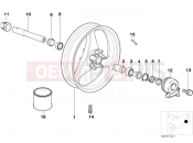 BMW Motorrad BMW 2000 R-Models 4V R 850 RT 96 (0412) Front silver cast iron rim/dial shaft
