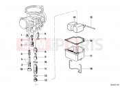 Carburetor-float assy/jet - BMW Motorrad R 65 RT SF 1987