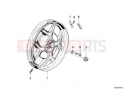 Cast rim, rear - BMW Motorrad R 100 RT 1987