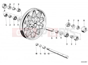 BMW Motorrad BMW CLASSIC 1984 R-Models 2V R 80 RT Cast rim mounting parts, front