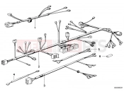 Wiring harness/chassis/engine/tail light - BMW Motorrad R 80 ST 1984