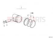 Piston, single components - BMW Motorrad R 80 RT 1990