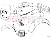Painted parts 551 hellrot - BMW Motorrad R45 1982