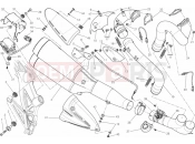 DUCATI Diavel WHITE STRIPE EXHAUST SYSTEM » EXHAUST SYSTEM