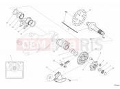 DUCATI 2011 Superbike 1198 SP REAR WHEEL SPINDLE » REAR WHEEL