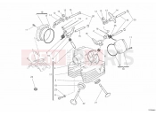 DUCATI 2010 Monster 1100 S ABS VERTICAL CYLINDER HEAD » VALVE DRIVE