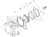 Cylinder-piston-wrist pin unit - Piaggio Beverly 125 Sport 2008