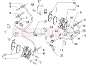 Brakes pipes - Calipers - Piaggio Beverly 250 ie 2006
