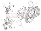 Throttle body - Injector - Induction joint - Piaggio Beverly 250 ie 2006