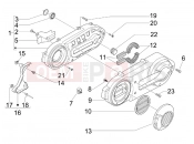 Crankcase cover - Crankcase cooling - Piaggio Beverly 400 ie Tourer 2009