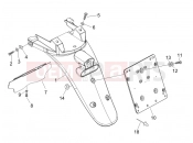 PIAGGIO BV 250 (U.S.A.) Rear cover - Splash guard