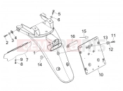 PIAGGIO BV 250 (U.S.A.) Rear cover - Splash guard