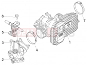 Throttle body - Injector - Induction joint - Piaggio BV 250 Tourer 2008 (U.S.A.)