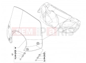Windshield - Glass - Piaggio BV 250 Tourer 2008 (U.S.A.)