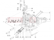 Head unit - Valve - Piaggio BV 350 4T 4V ie E3 ( USA / CA ) 2014