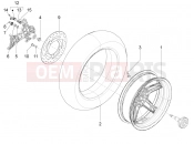Rear wheel - Piaggio BV 350 4T 4V ie E3 ( USA / CA ) 2014