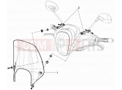 Windshield - Glass - Piaggio BV 350 4T 4V ie E3 ( USA / CA ) 2014