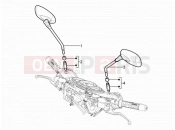 PIAGGIO BV 350 4T 4V ie E3 ABS ( USA / CA ) Driving mirror/s