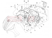 PIAGGIO BV 350 4T 4V ie E3 ABS ( USA / CA ) Front glove-box - Knee-guard panel