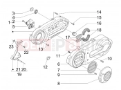 PIAGGIO BV 500 ( USA / CA ) Crankcase cover - Crankcase cooling