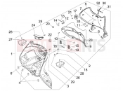 PIAGGIO BV 500 ( USA / CA ) Front glove-box - Knee-guard panel