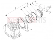 Cylinder-piston-wrist pin unit - Piaggio Carnaby 125 2009