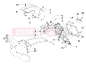 Rear cover - Splash guard - Piaggio Carnaby 125 2009