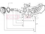PIAGGIO Diesis 50 Cylinder - piston - piston pin, assy