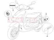 Plates - Emblems - Piaggio Fly 100 2007