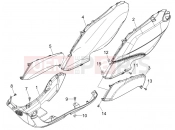 Side cover - Spoiler - Piaggio Fly 100 2007