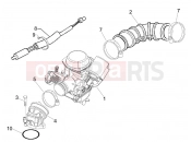 PIAGGIO Fly 100 Carburettor, assembly - Union pipe