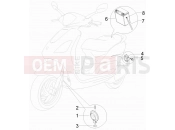 PIAGGIO Fly 100 Remote control switches - Battery - Horn