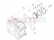 Cylinder-piston-wrist pin unit - Piaggio Fly 100 2010