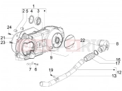 Crankcase cover - Crankcase cooling - Piaggio Fly 125 2006