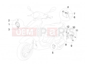 Remote control switches - Battery - Horn - Piaggio Fly 125 2010