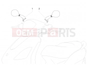 Driving mirror/s - Piaggio Fly 125 4T/3V ie 2012