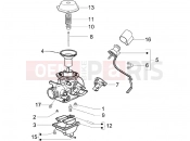 PIAGGIO Fly 150 Carburetor's components