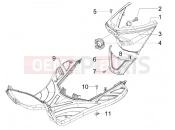Central cover - Footrests - Piaggio Fly 150 2008