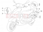 Remote control switches - Battery - Horn - Piaggio Fly 150 2008